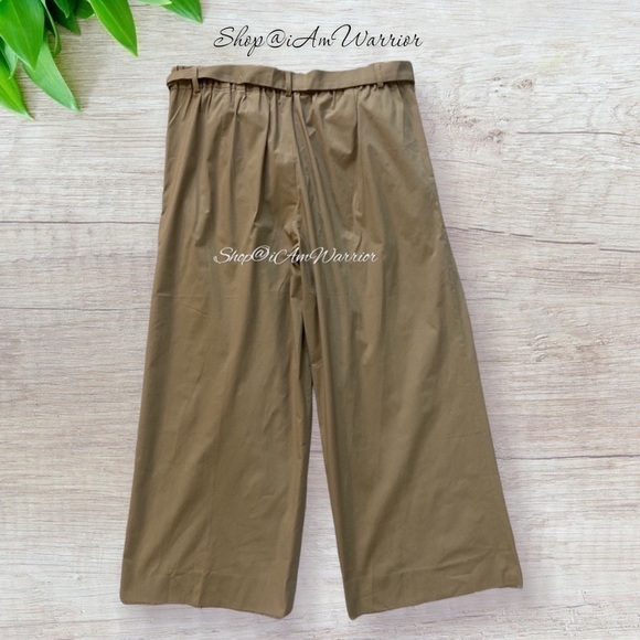 J.Crew tie waist wide leg crop cotton poplin pants *shop@iamwarrior - Picture 5 of 10